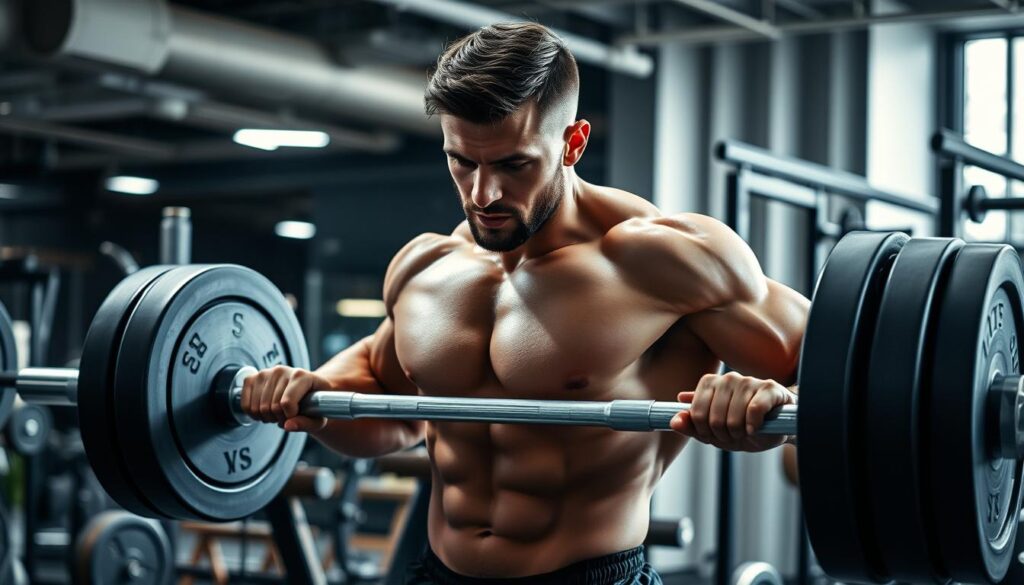 Andrew Tate performing compound movements for strength training