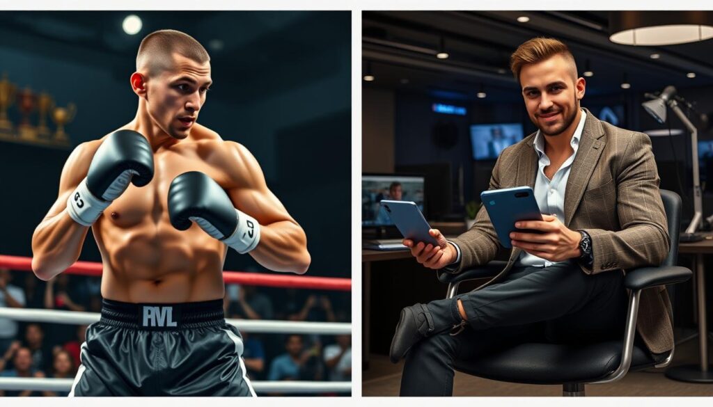 Andrew Tate's career transition from kickboxing to online influencer